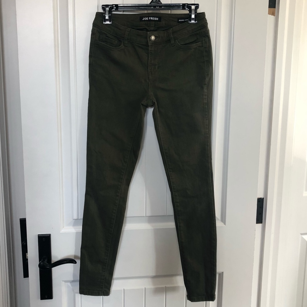 Joe fresh size 26 dark green denim jegging